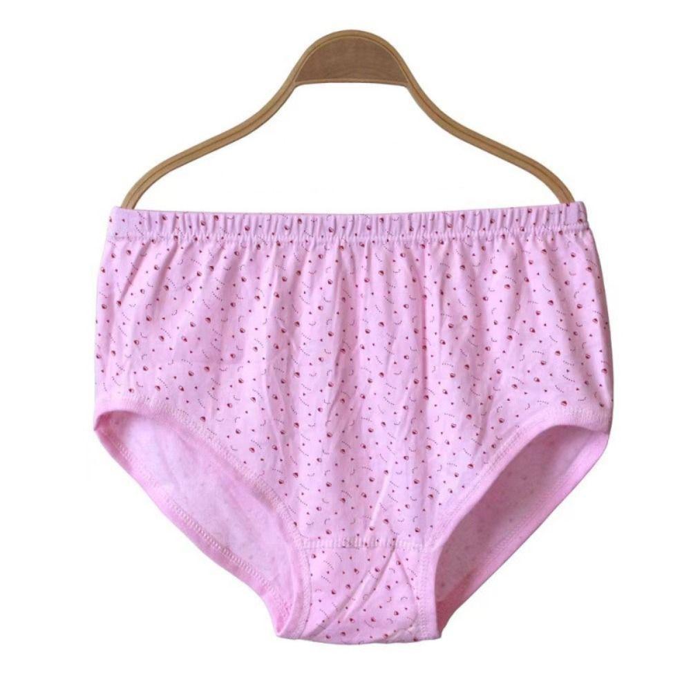 5PCS Underpants Elderly Plus Size Briefs Breathable Women Underwear Flower Cotton Panties  Gifts