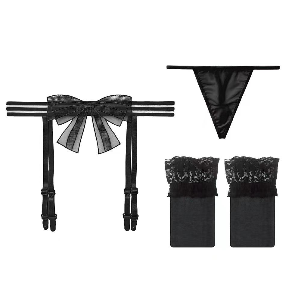 Sexy Panties Sexy Over-the-knee Stockings Suspender Socks Women's Lace Pure Desire Suit Seduction Briefs Skinny Net