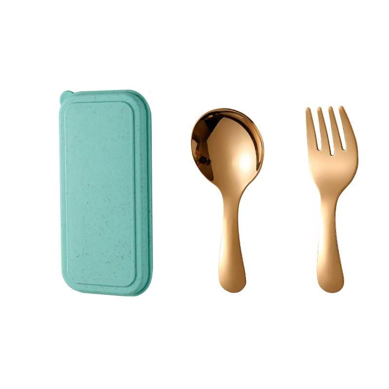 Stainless Steel Mini Spoon Fork Portable Tableware Cutlery Set For Lunch Hiking Outdoor Camping Cooking Supplies