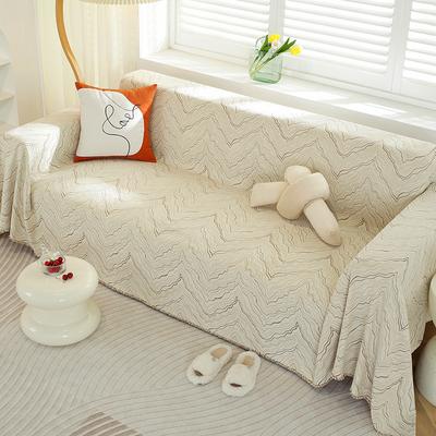 Asciugamano per divano in stile crema Tessuto a copertura totale Lusso leggero Ciniglia Copricuscino per divano Asciugamano Coperta Universale per tutte le stagioni Copridivano All-inclusive