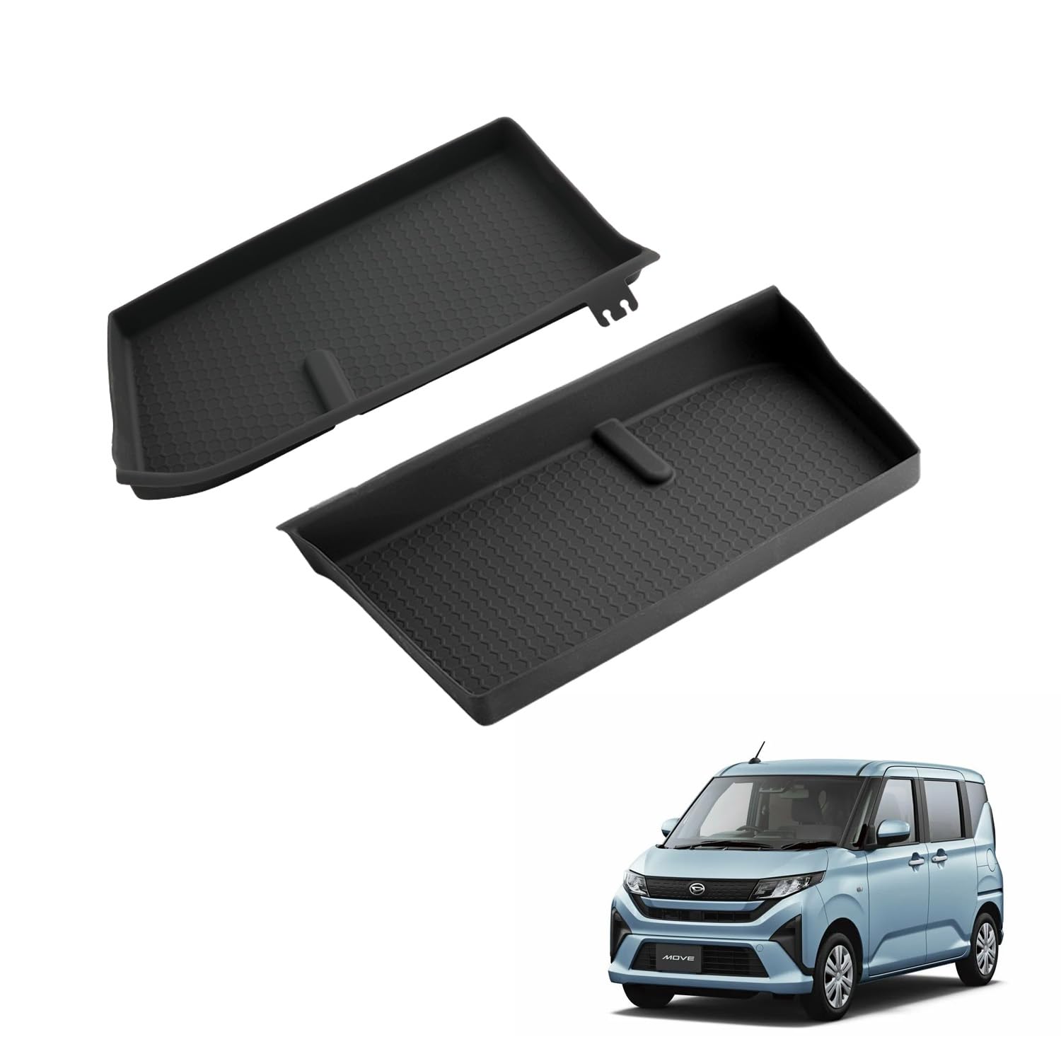 

Coleya Center Console Rubber Tray Mats for Daihatsu Move 2025 and Set of Silicone Easy Specific Design for Your Car Accessories (7th Generation,