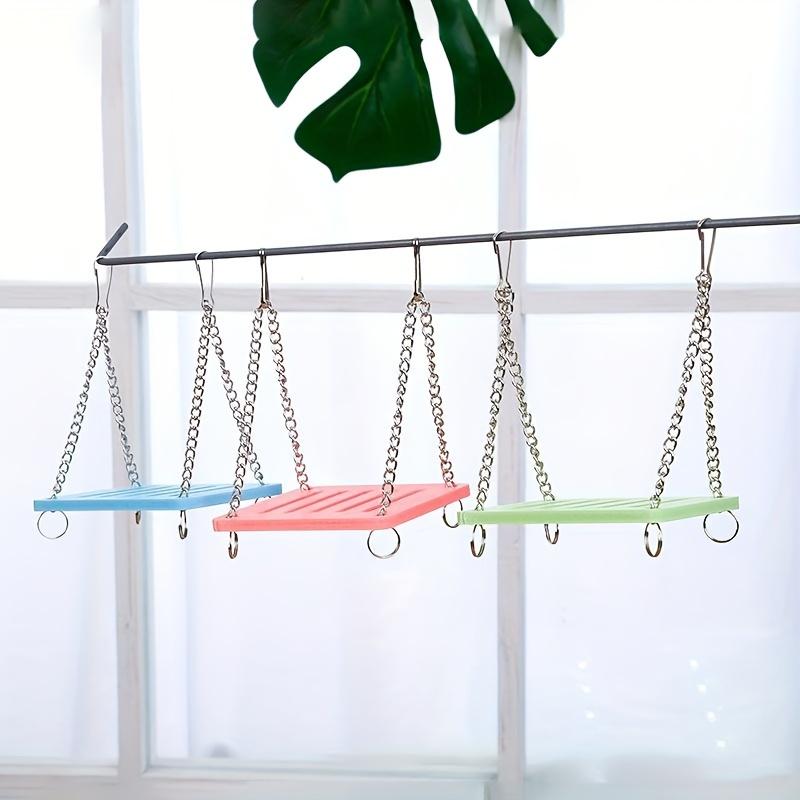 4 peças Brinquedos Pendurados Hamster Urso Dourado Pequeno Balanço Ponte Pendurada Acessórios de Gaiola Forma Decorativa