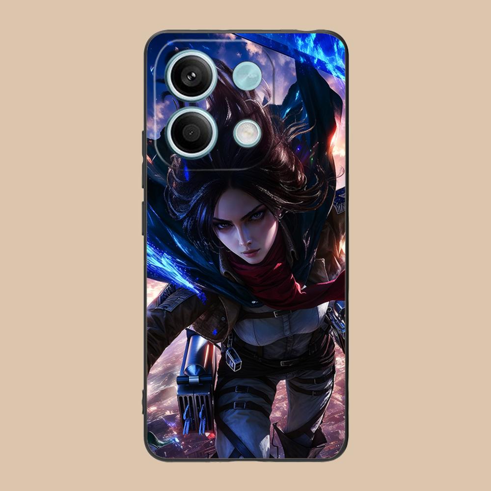 AOT Mikasa Mobile Phone Case for POCO M7 M6 M5 M4 M3 X7 X6 X5 X4 X3 Pro GT 5G Colour Printing Protective Cover Smartphone Luxury