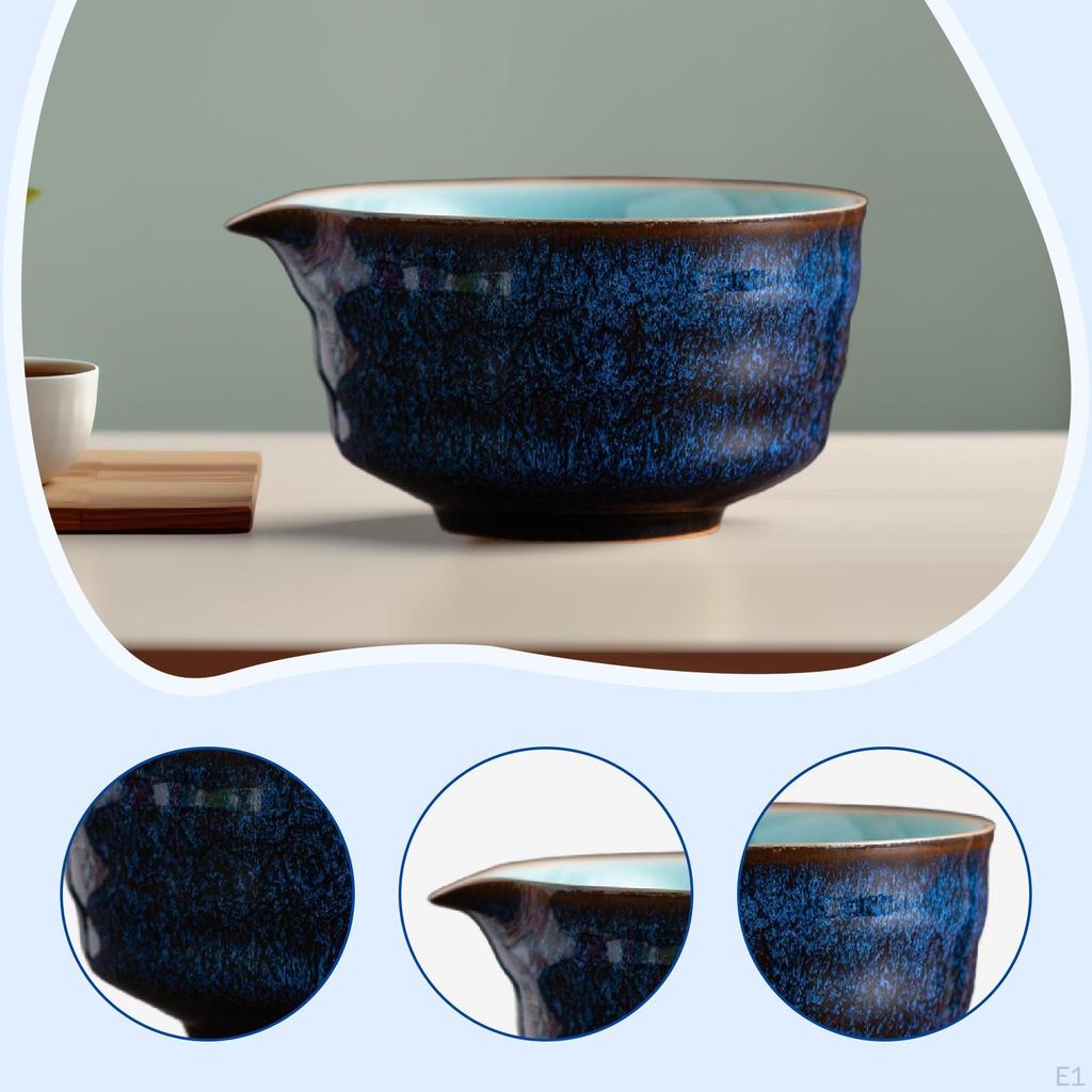 Ceramic Matcha Bowl Designed for Mixing, Featuring A Pouring Spout In Porcelain