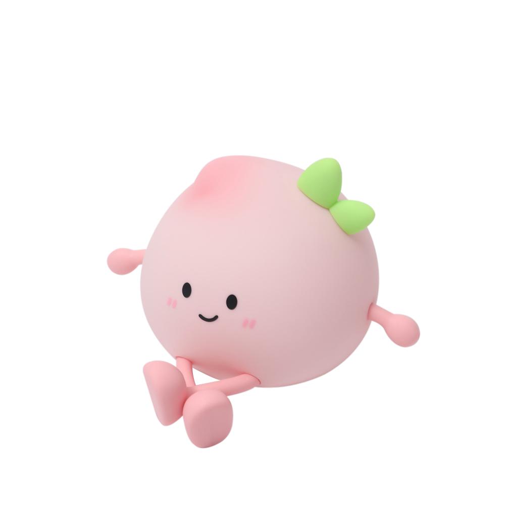 

Милый силиконовый персиковый ночник перезаряжаемый светодиодный детский ночник 7 цветов управление краном прикроватная лампа для спальни рождественский подарок