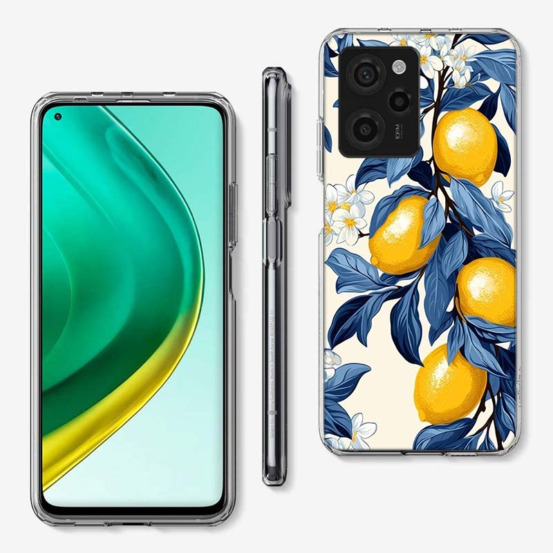 Mediterranean Lemon Cover Phone Case For Xiaomi Poco M8 M7 M6 M4 M3 X7 X6 X4 Pro F7 Ultra M5S Mi 14 14T 15 15T 12T 10T Pro 12S 1