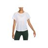 Nike Dri-Fit One Breathe Open Back Crew Neck Short Sleeve T-Shirt Women Tops White DX0132-100