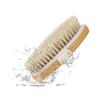Natural Bristles Back Scrubber Shower Brush With Detachable Long Wooden Handle D X3UC