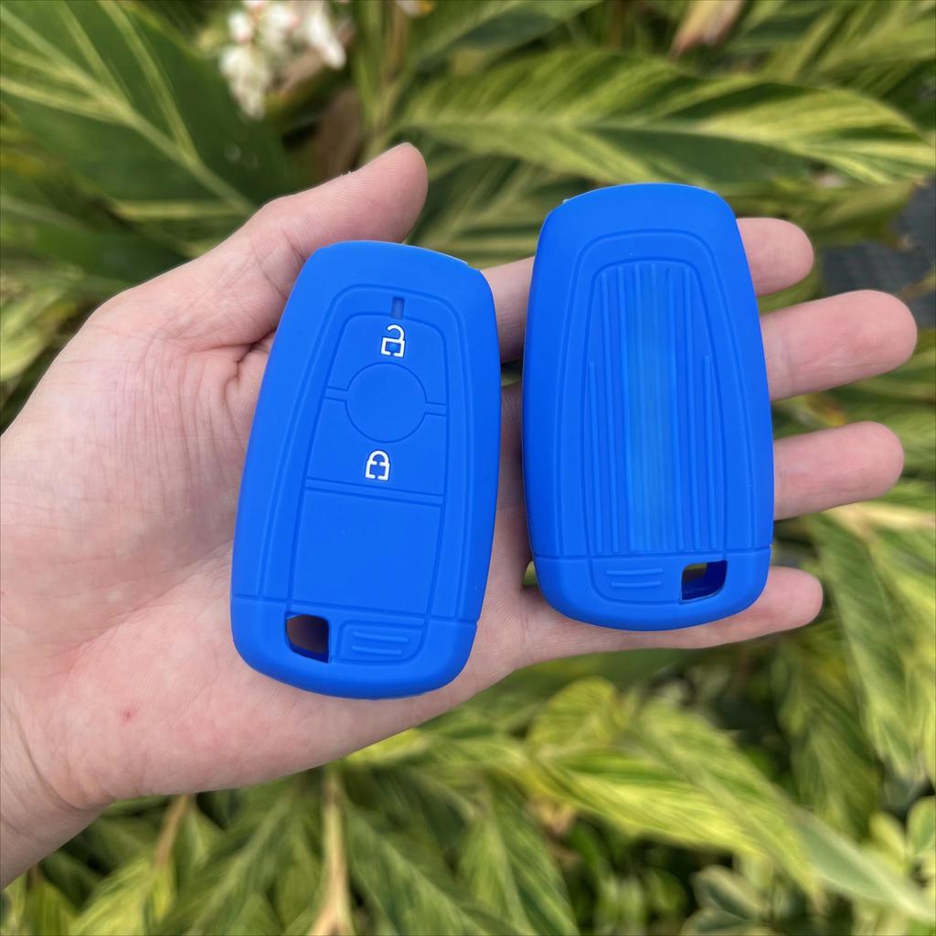 Siliconen Auto Sleutel FOB Afstandsbediening Hoes Buidel Houder Voor Ford Raptor 2018 Ecosport Ranger Raptor 2 Knops Smart Keyless Accessoires