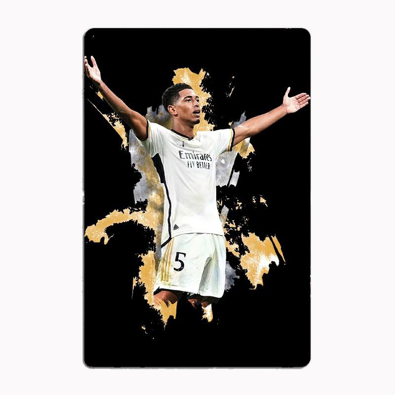 Jude Bellingham Football Sport Player Posters Metal Print Sign Poster Garage Room Cinema Living Custom Tin Vintage Home Decor