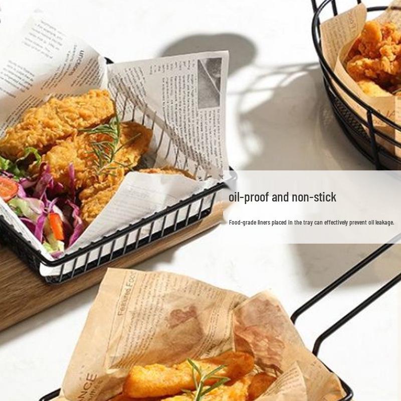 Food Grade Oilproof Parchment Paper for Kitchen, French Fries, Baking, Air Fryer, and Hamburger Separation