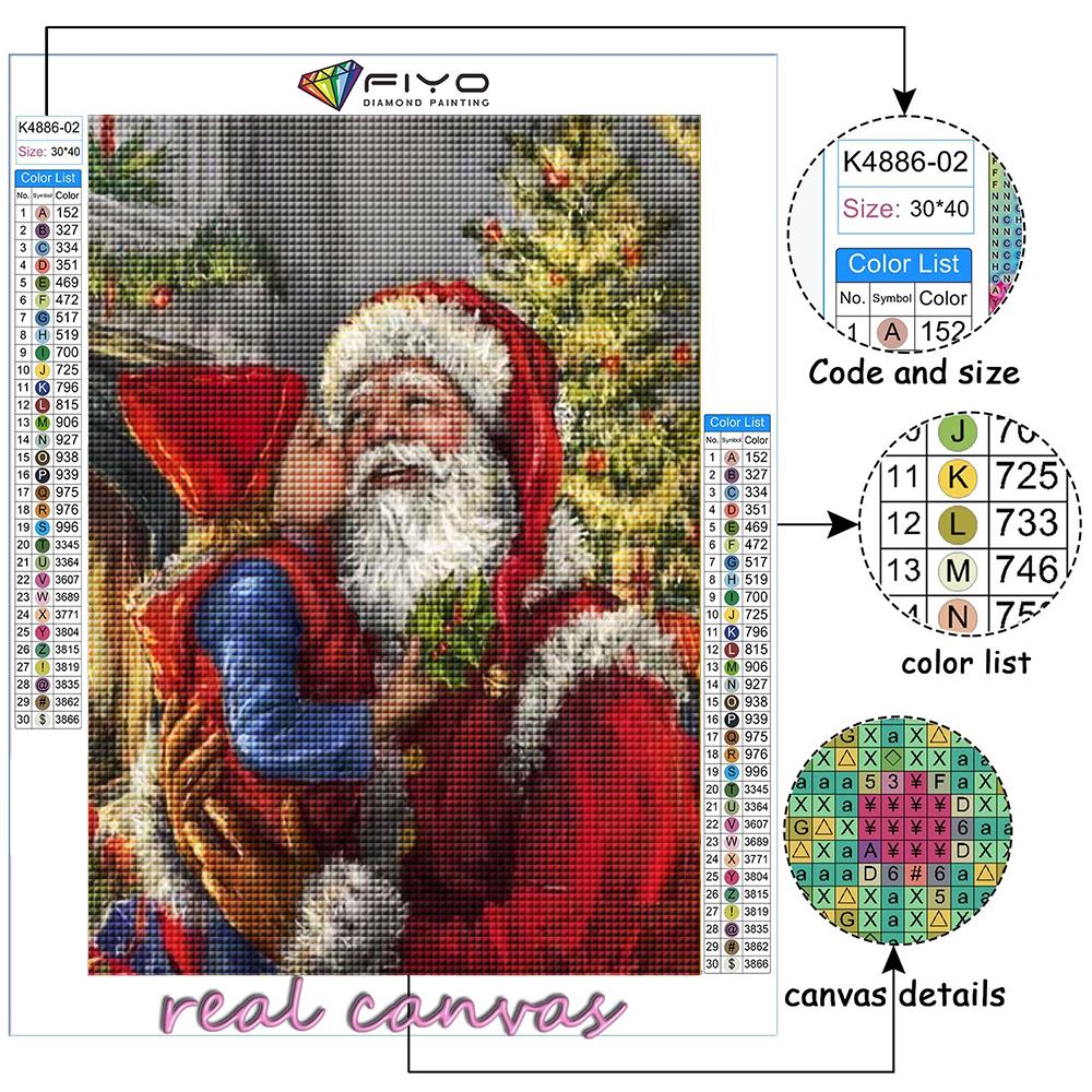 5D DIY Diamond Embroidery Christmas Tree Santa Snowman Diamond Painting Mosaic Home Decoration