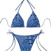 Printed Tie Side Sexy Two Piece Bikini Swimsuit Elegant Fashion For Beach Vacation
