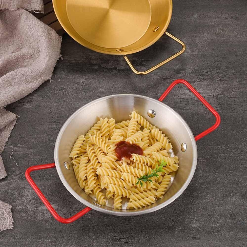 Flat Bottom Frying Pan Nonstick Surface Snack Plate Heavy Duty Seafood Plate  Outdoor Camping