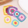 10 Pezzi Mix Casuale Colori Uncinetto Fatto a Mano Centrini Adatti Pezzo Fiore Quadrato Per Tasca Vestiti Fai da Te Sottobicchiere Borsa Tovaglia
