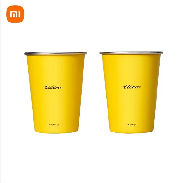 

Кружка для питья Xiaomi Life Ultra Yellow из нержавеющей стали 304 350 мл Однослойная с закатанным краем Пивная для улицы Автомобильная штабелируемая для холодных напитков 2pcs a pack жёлтый