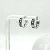 S925 Silver Vintage Cross Antique Huggie Hoop Earrings · From Korea