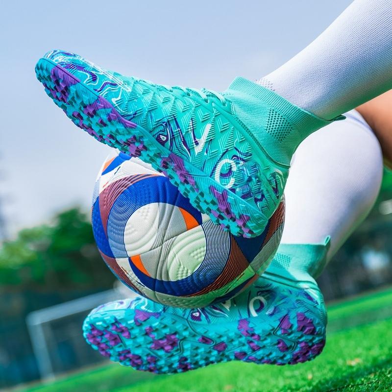 34-46 Unisex Football Boots Rubber Soft Sole Short Nail Artificial Turf Youth Children Football Shoes Boys Soccer Shoes