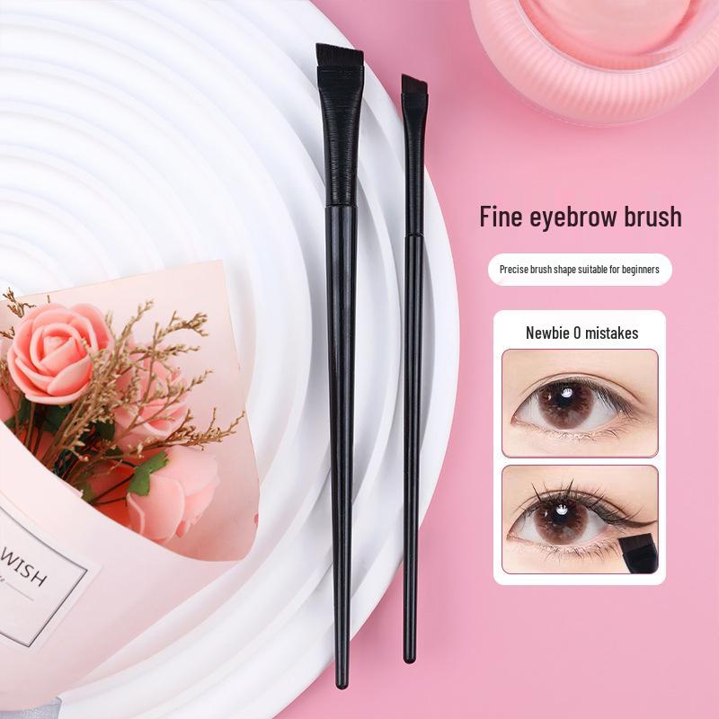 Ultrafeiner flacher abgeschrägter Eyeliner- und Augenbrauenpinsel - Professionelles Make-up-Werkzeug