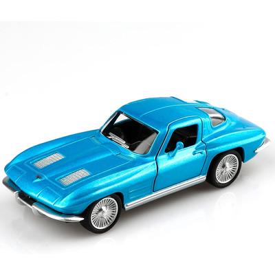 1/36 Maßstab 1963 Chevy Corvette Druckguss-Automodelle, Pullback-Fahrzeuge, Spielzeugautos, Autos als Geschenk für Jungen und Mädchen