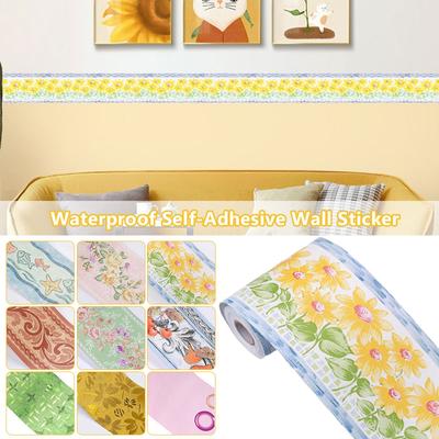10M PVC Wodoodporna Talia Wodoodporna Samoprzylepna Linia Cokołowa Tapeta Backsplash Dekoracja Salonu Naklejki Ścienne