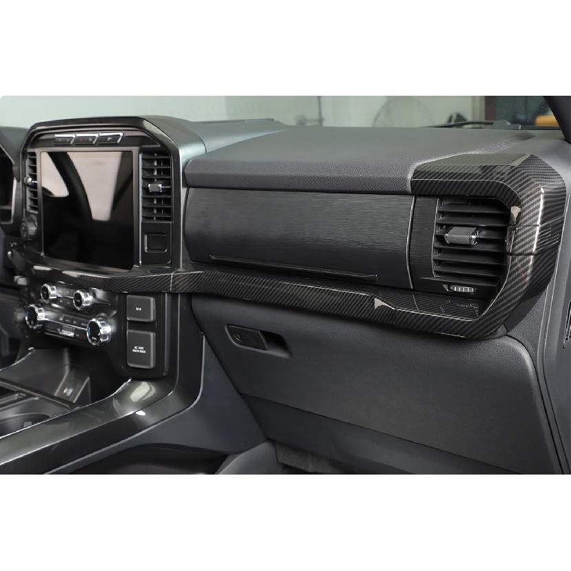 Car Center Console Dashboard Decoration Trim Strips Stickers for Ford F150  2022 2023 Interior Styling Mouldings