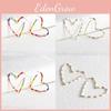 European Trendy And American Style Creative Heart Hoop Earrings Material Alloy