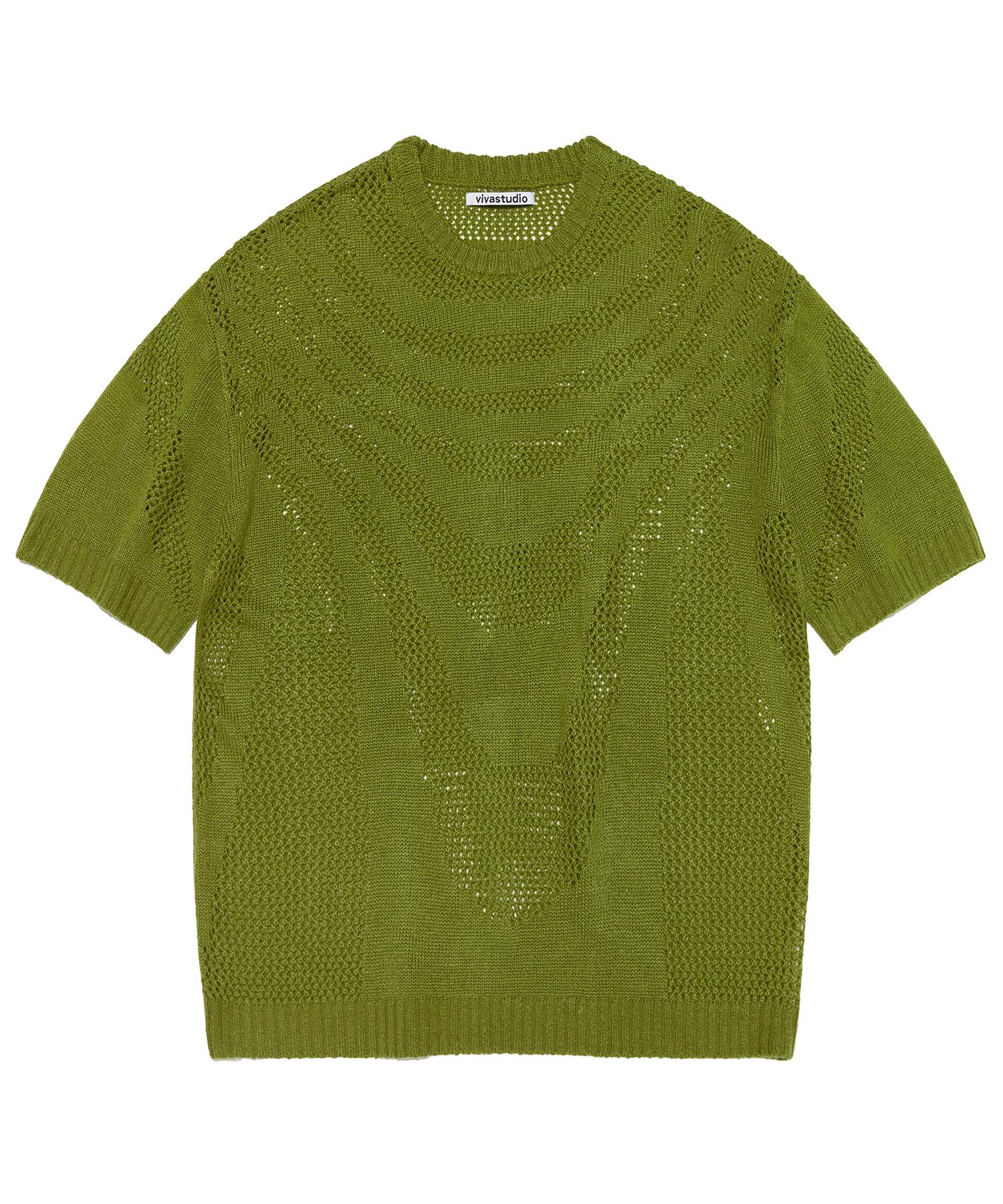 Viva Studio Growth Ring Half Knit [Light Green] S