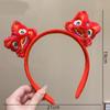 Hairpin New Year Pendant Red Hairband Plush Snake Year Headband Cute New Year Headdress  Prom Props