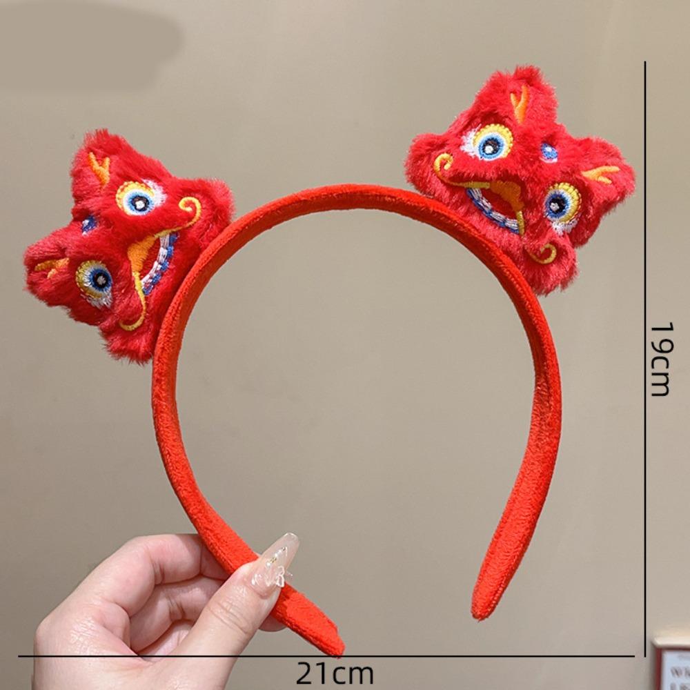 Hairpin New Year Pendant Red Hairband Plush Snake Year Headband Cute New Year Headdress  Prom Props