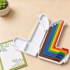 DYS 1 Set Strumento Guida di Allineamento, 7 Distanziali 1/16 1/2 Pollice per Lavori di Carta Precisi, Kit Fai da Te per Biglietti Scrapbooking con Scatola Portaoggetti