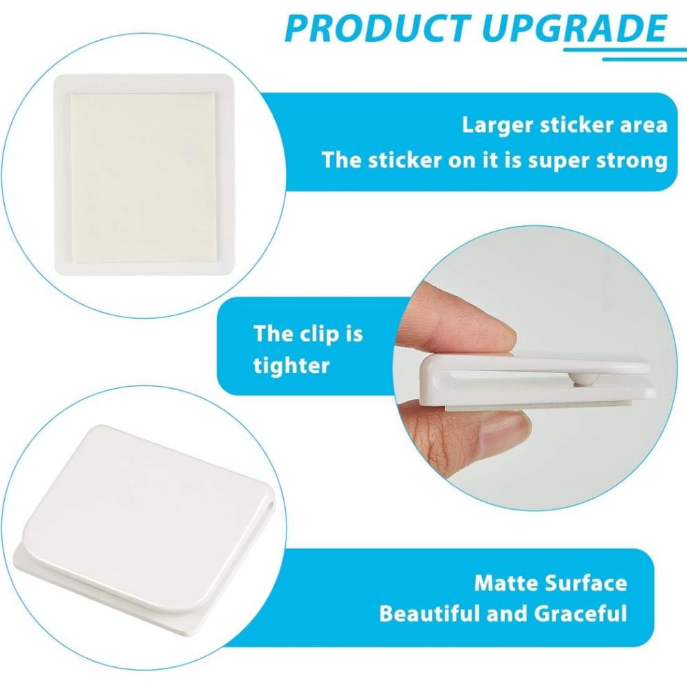 2/4/8Pcs Shower Curtain Clips Curtain Edge Retainers Curtain Holders Wind Fixed Hook Shower Curtain Clamp Bathroom Accessories