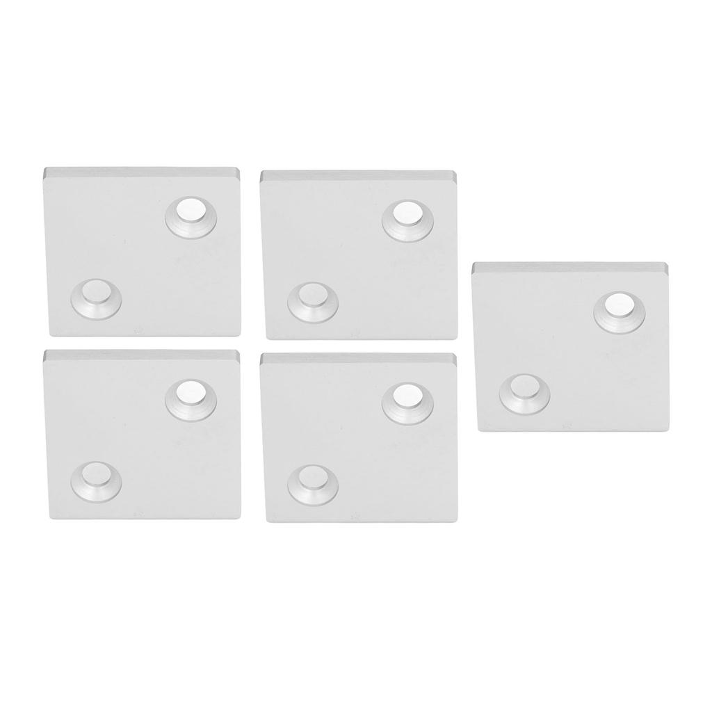 5Pcs End Double Slots Aluminum Alloy Cover Plate for Industrial S Fixing