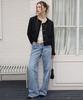 ROSEFRANTZ Soft Fringe Tweed Jacket [Black]