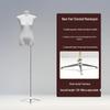 Korean Style Flat Body Female Mannequin with Wide Shoulders for Women's Clothing Display