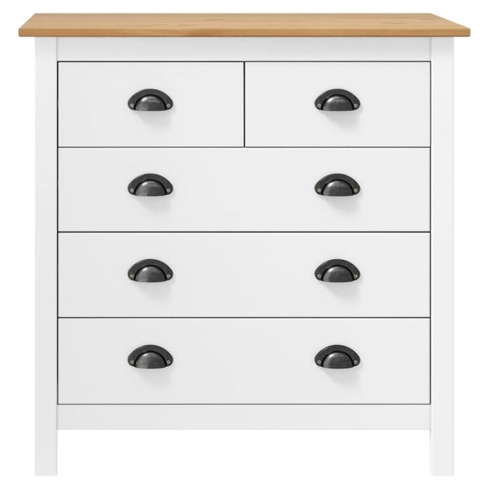 VidaXL Buffet Commode Storage Furniture with 5 Drawers Side Cabinet Storage Cabinet Interior White 79x40x80 Cm 288918