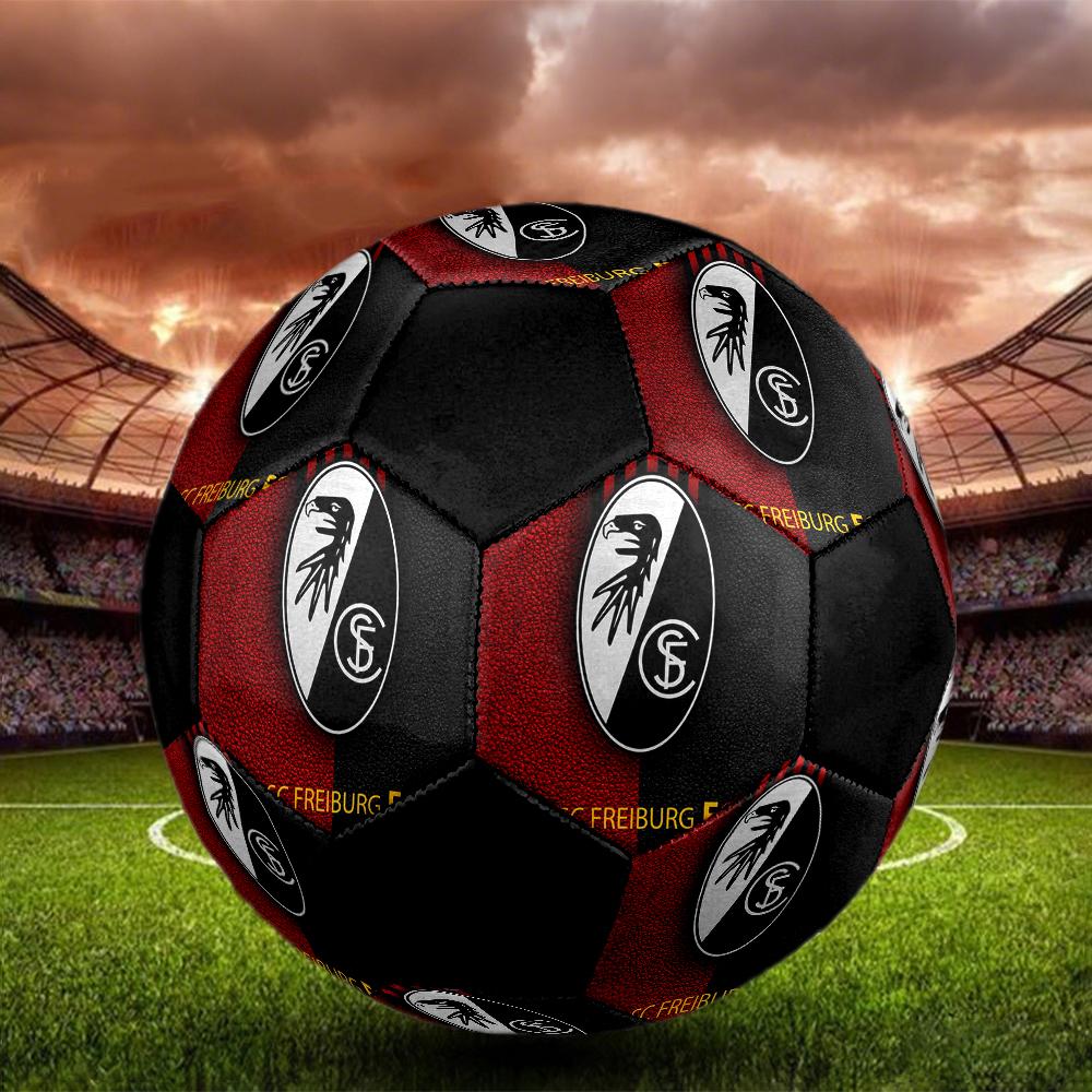 SC Freiburg Indoor Soccer Ball Colorful Machine Stitched PVC Size 5 Team Training Competition Ready Durable High-Bounce Cool Sports Gift