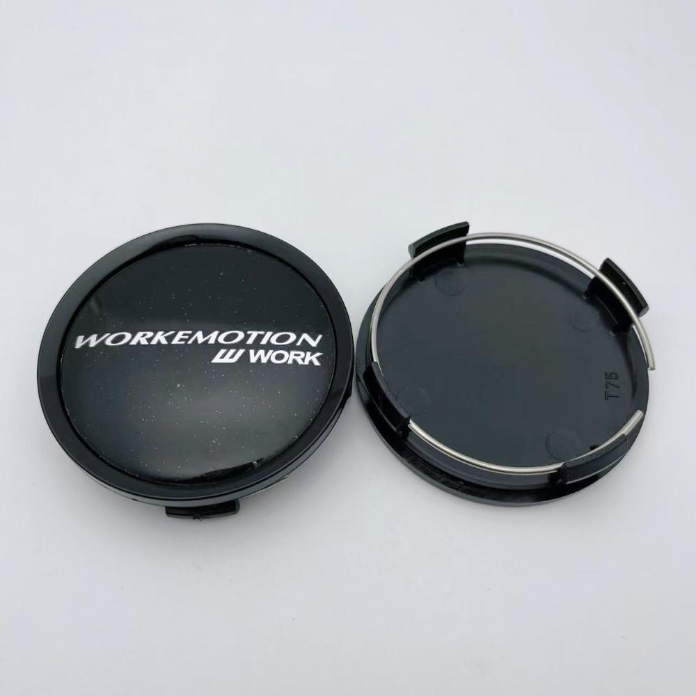 4pcs JDM 74MM ( 69MM I.D) W Work Emotion Logo Emblem Car Wheel Center Caps Car Accessories Wheels Hub Rim Hubcaps Cover Replace