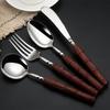 ZISIZ Bamboo Handle Dinnerware