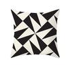 Red, Blue and Black Geometric Cushion Cover, Peach Skin Print Pillow Cover, Square Sofa Cushion, Home Textiles and Household Products
