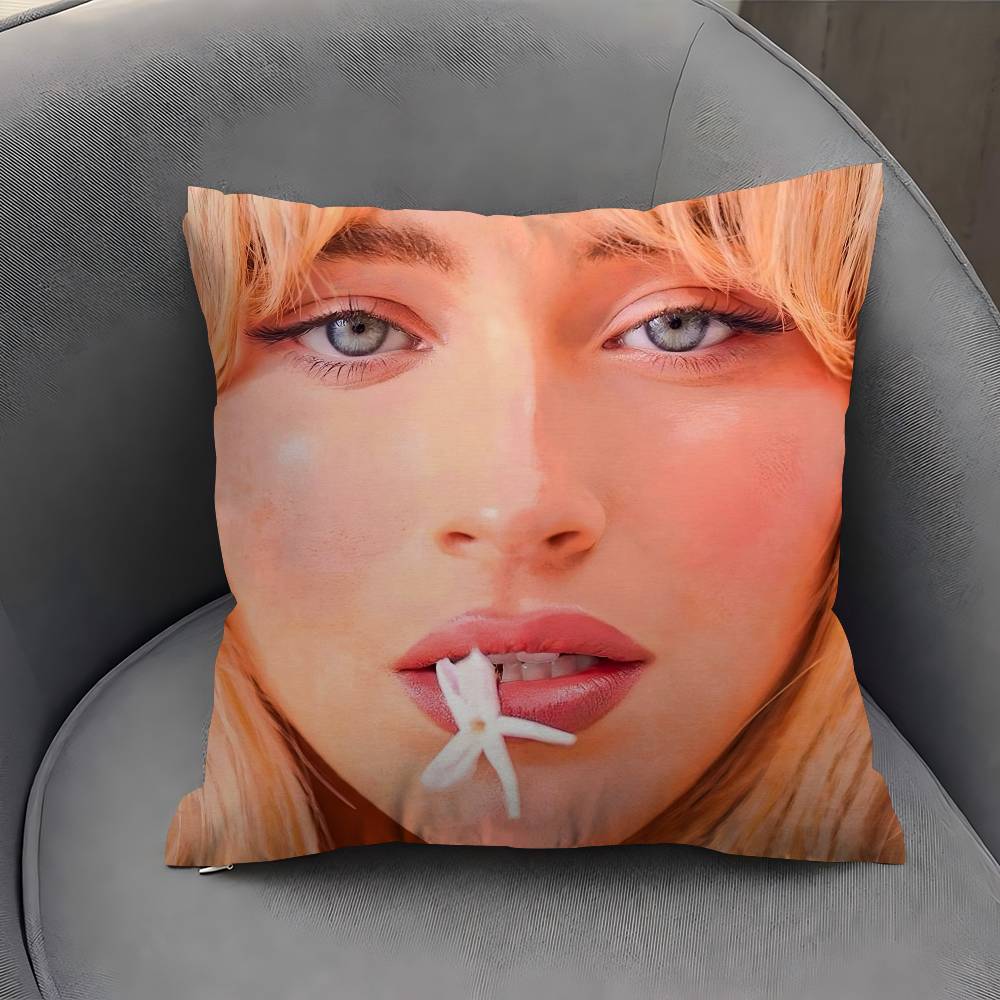 Pop Beautiful Singer S-Sabrina Carpenter Cushion Cover Decorative Pillow Sofa Home Decor Case Pillow Cases