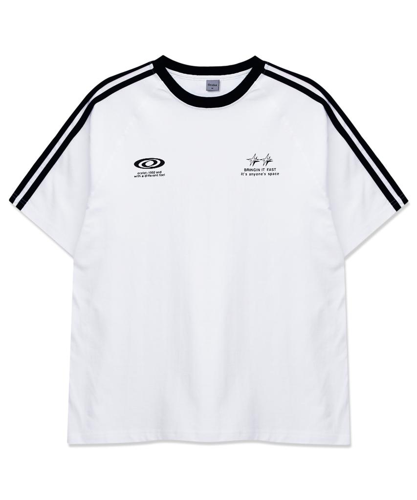 Osillos C12 Double-Stripe Raglan Short Sleeve Tee