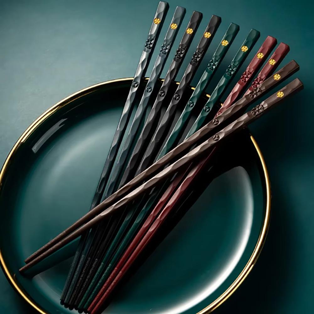 5 Pairs Reusable Chinese Chopsticks Set Plastic Dining Chopsticks Sushi Chopsticks  Restaurant
