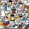White Dog Cute Puppy Animal Pattern Stickers: 35 Sheets for Journals & Phone Cases