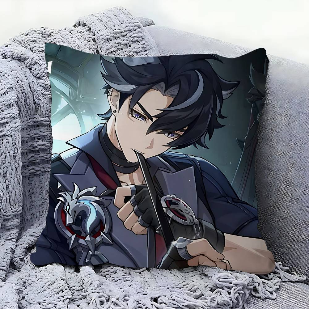 GAME Characters-Wriothesley Pillow Cover Sofa Cushion Cover Home Room Decoration Children Gift