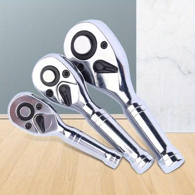 72 Teeth Short Handle Auto Repair Tool Wrench Quick Ratchet Wrench Head, Big Fly Medium Fly Small Fly Automatic Two-way Socket Head