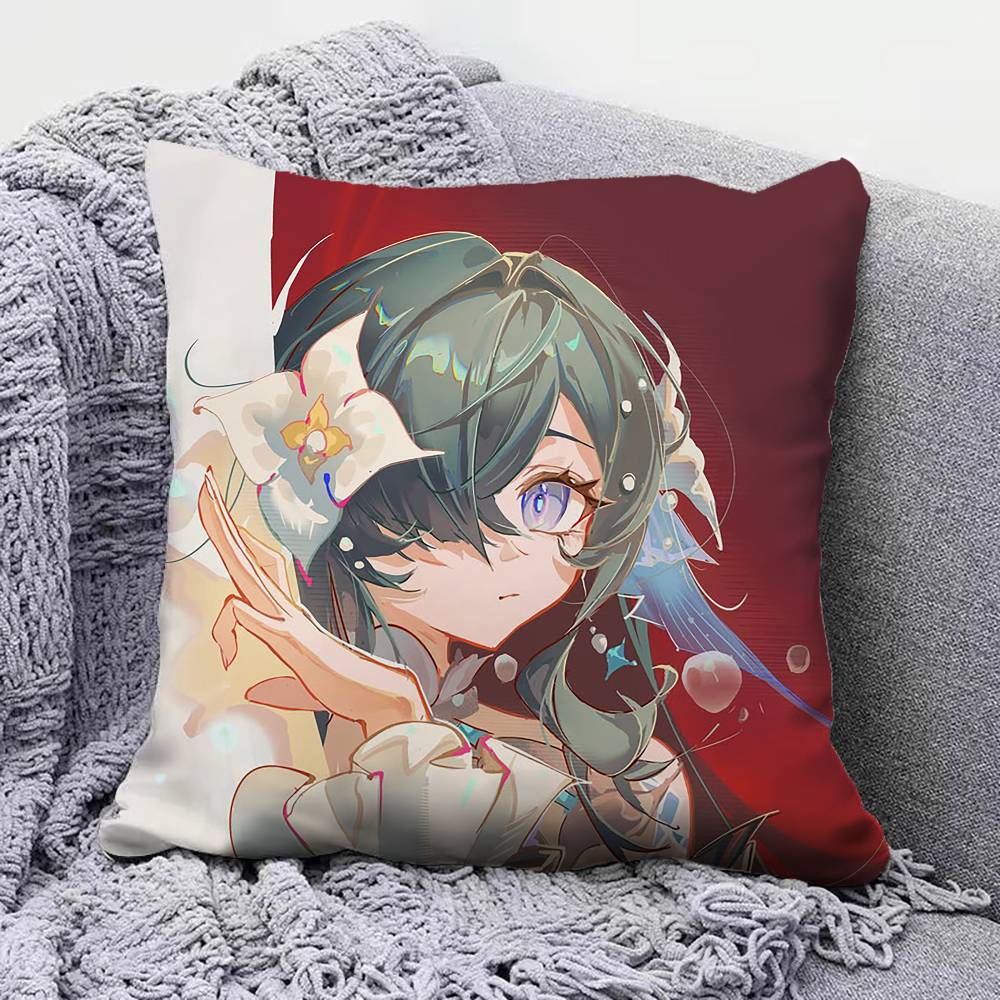 Vodyanitsa  Genshin Impact   Pillow Covers Home Sofa Cushion Covers and Aecorative Custom