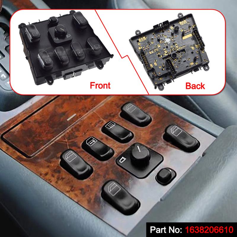 High Quality New 1638206610 A1638206610 Master Power Window Switch For Mercedes-Benz ML320 W163 ML400 ML430 ML500 1998-2005