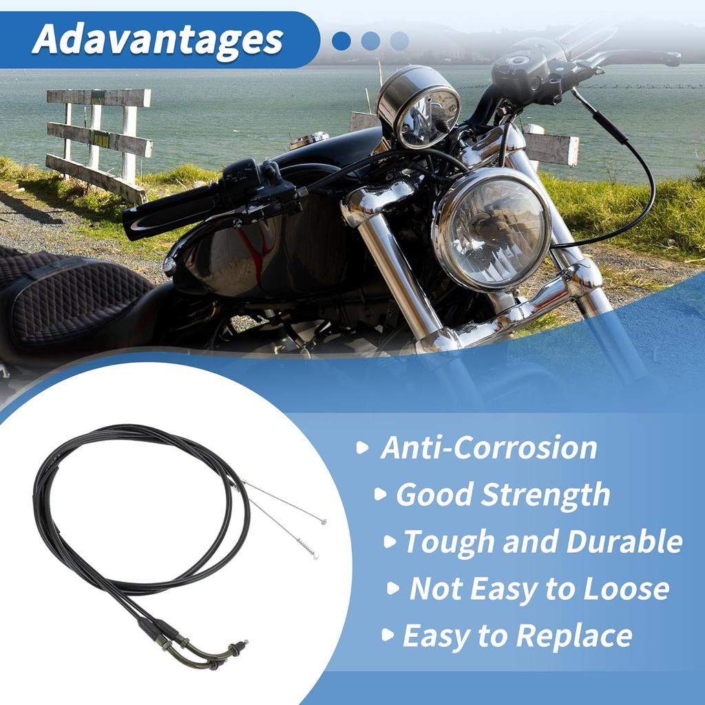 130cm Motorcycle Throttle Cable No.8831200 Throttle Control Cable for Harley Sportster XL883 XL1200 2002-2014