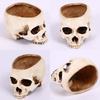 Premium Resin Human Skull Head Design Flower Pot Planter For Unique Home Decor